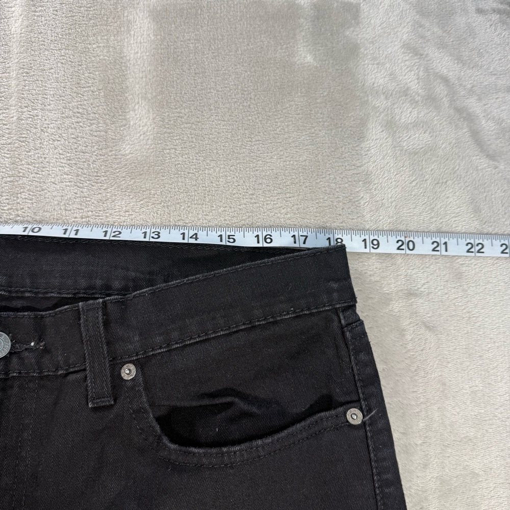 Levi's 502 Taper Fit Stretch Jeans Men's Sz 36x30 Black - Picture 8 of 11